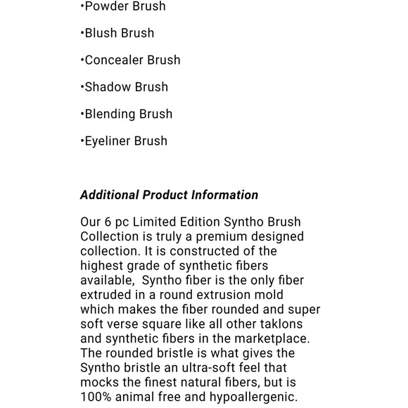 NEW Crown Brush 6 Piece Black Brush Set - Picture 8 of 8